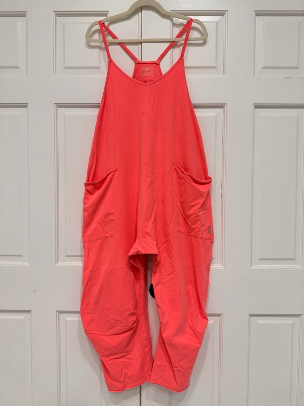 FREE PEOPLE Hot Shot Onesie - Peachy Wide-Leg with Pockets - Picture 2 of 11